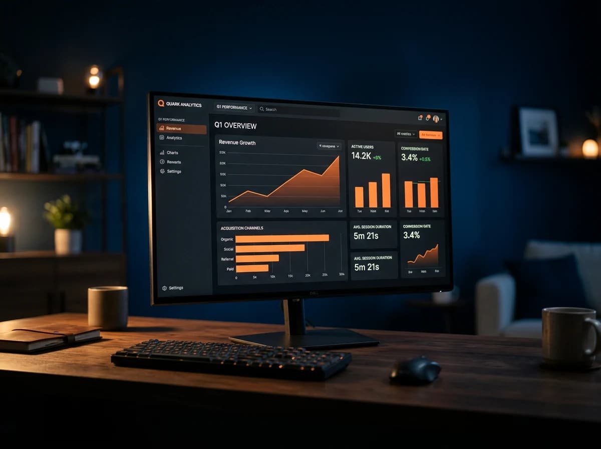 Dashboard de producto Zakumi con métricas de ingresos y conversión